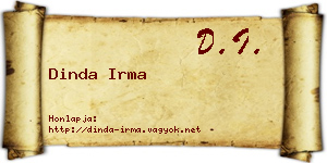 Dinda Irma névjegykártya