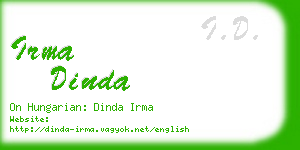 irma dinda business card